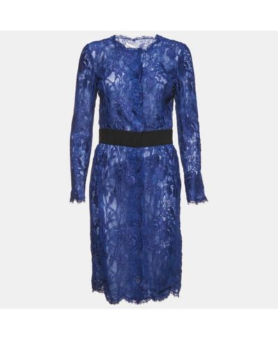 Женское платье Pre-Owned Emilio Pucci Black Lace Button Front Midi