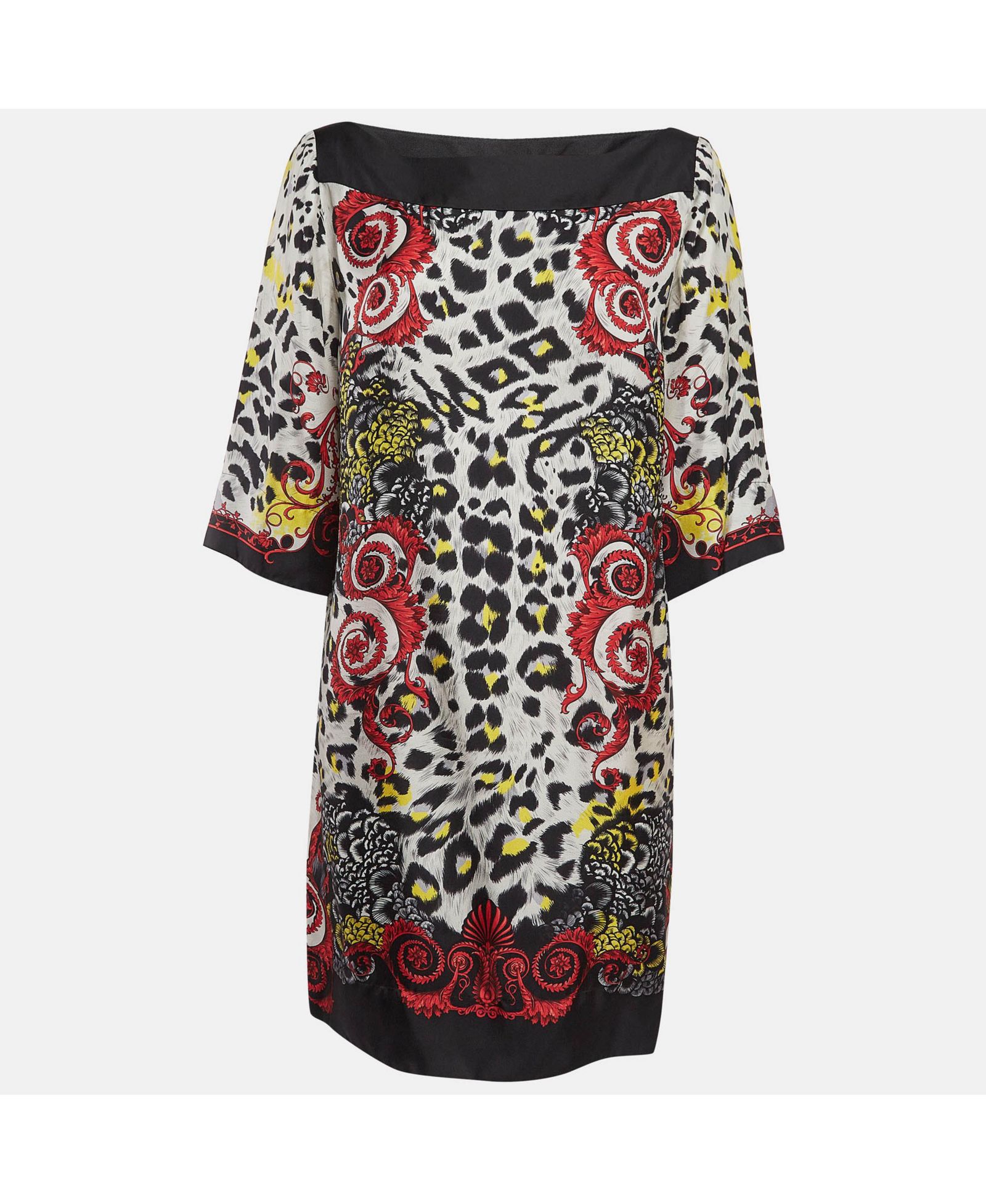 Pre-Owned Versace Women's Collection Multicolor Printed Silk Mini Dress