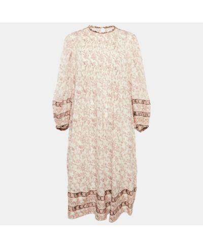 Isabel Marant б/у Женское миди-платье Etoile, розовое, хлопковое, плиссированное