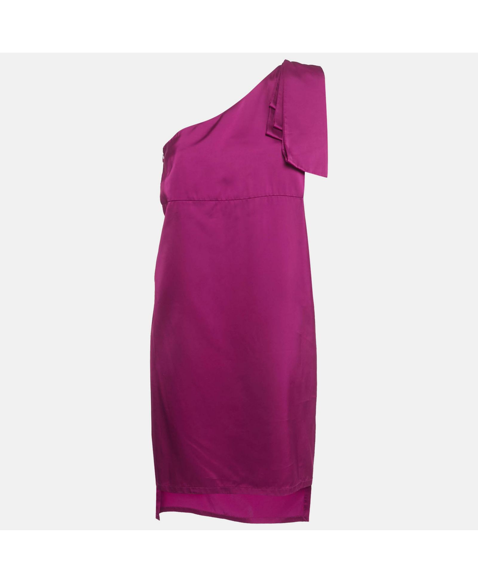 Женское мини-платье Pre-Owned Stella McCartney Burgundy Pink Satin One Shoulder