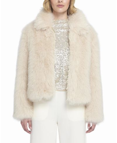 ELLE Collection Women's Fluffy Jacket Teddy Coat
