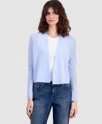 Женский льняной хлопковый кардиган Eileen Fisher с открытым передом