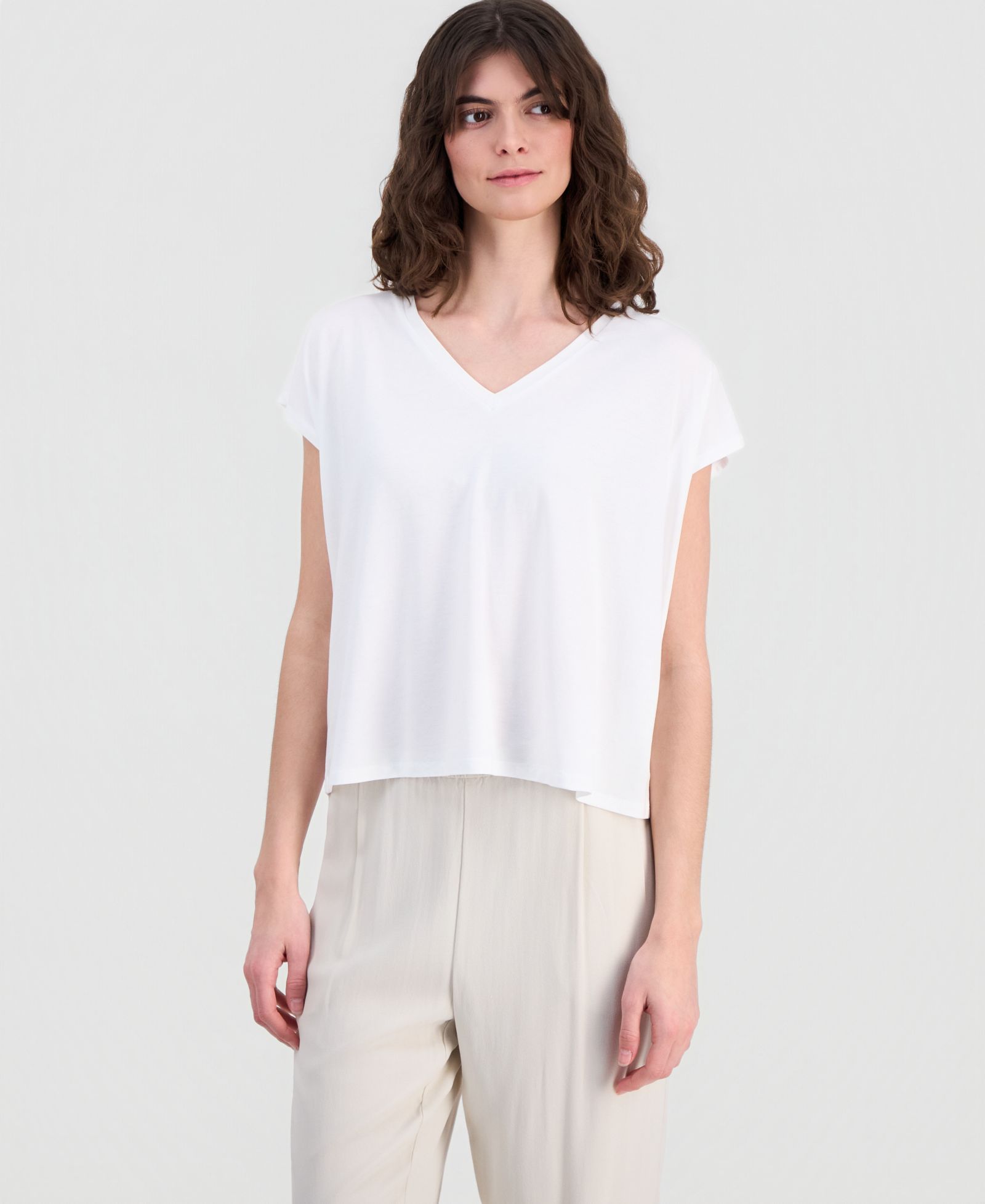 Женский топ Eileen Fisher Fine Jersey V-Neck Square