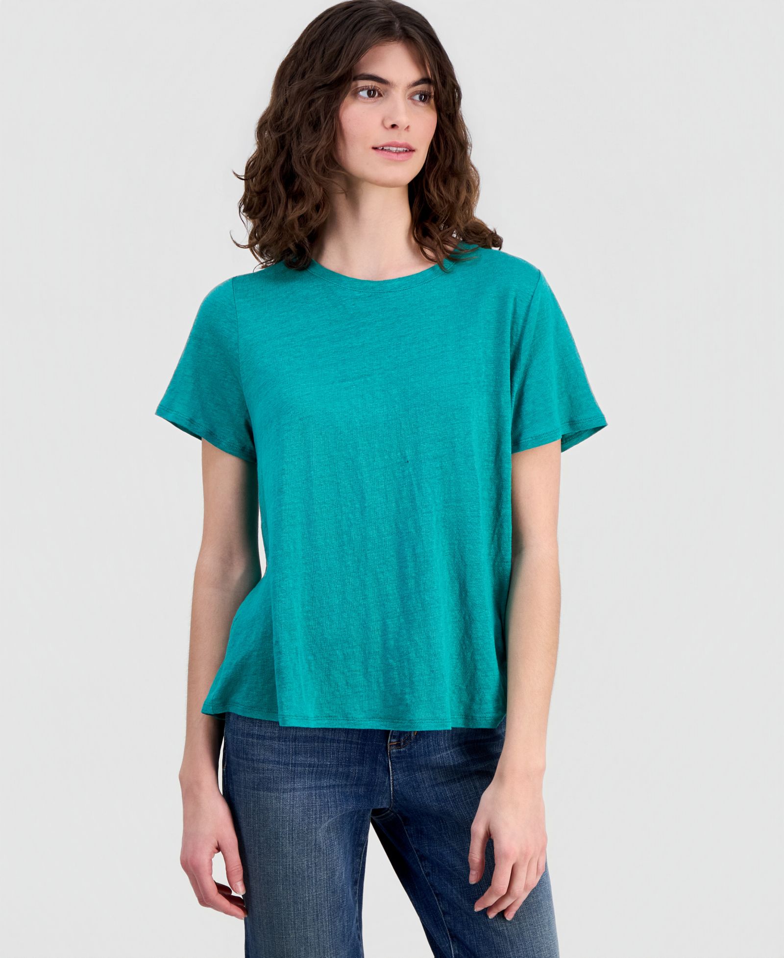 Eileen Fisher Women's Linen Jersey Crewneck T-Shirt