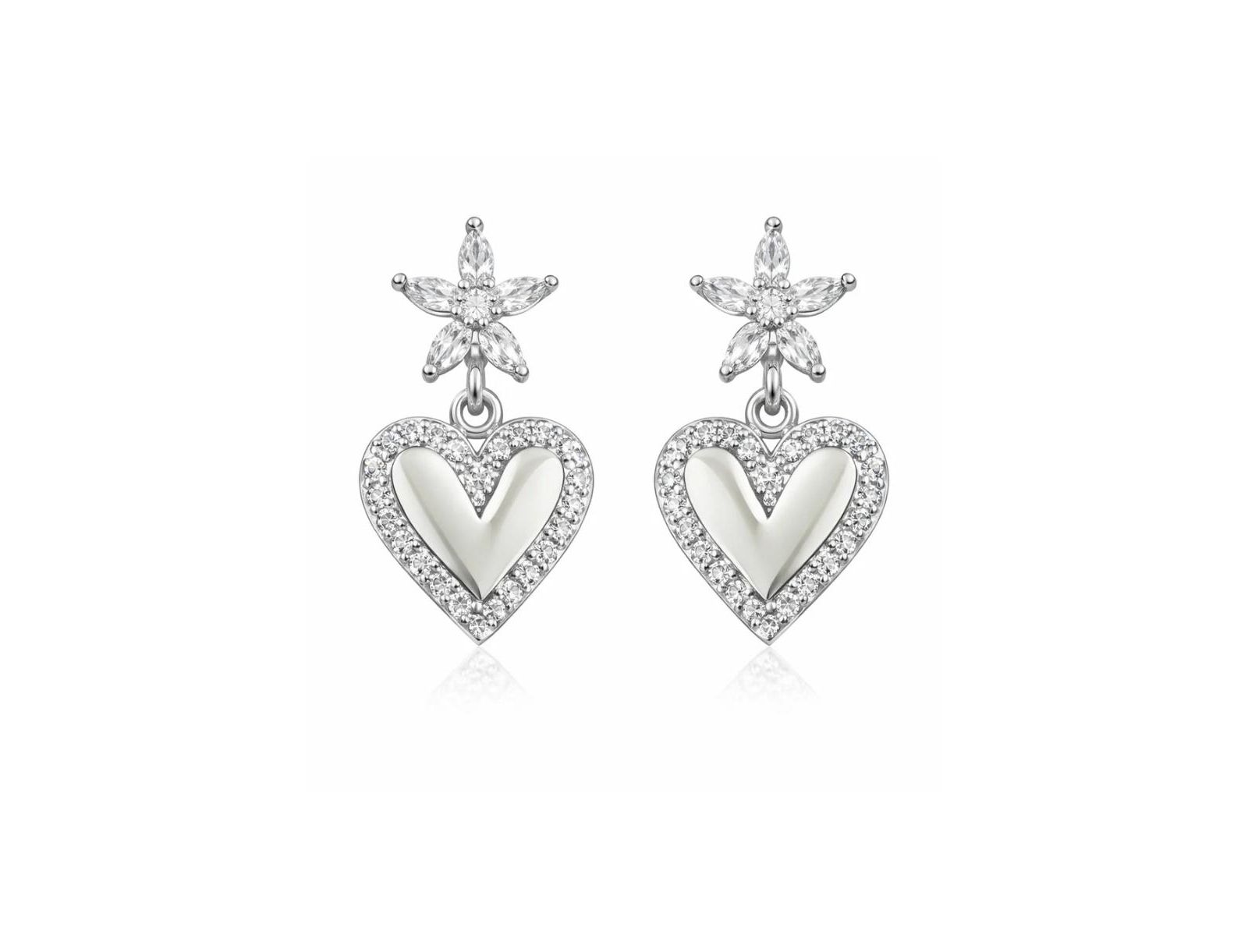Серьги Dloria Bloom Heart Drop