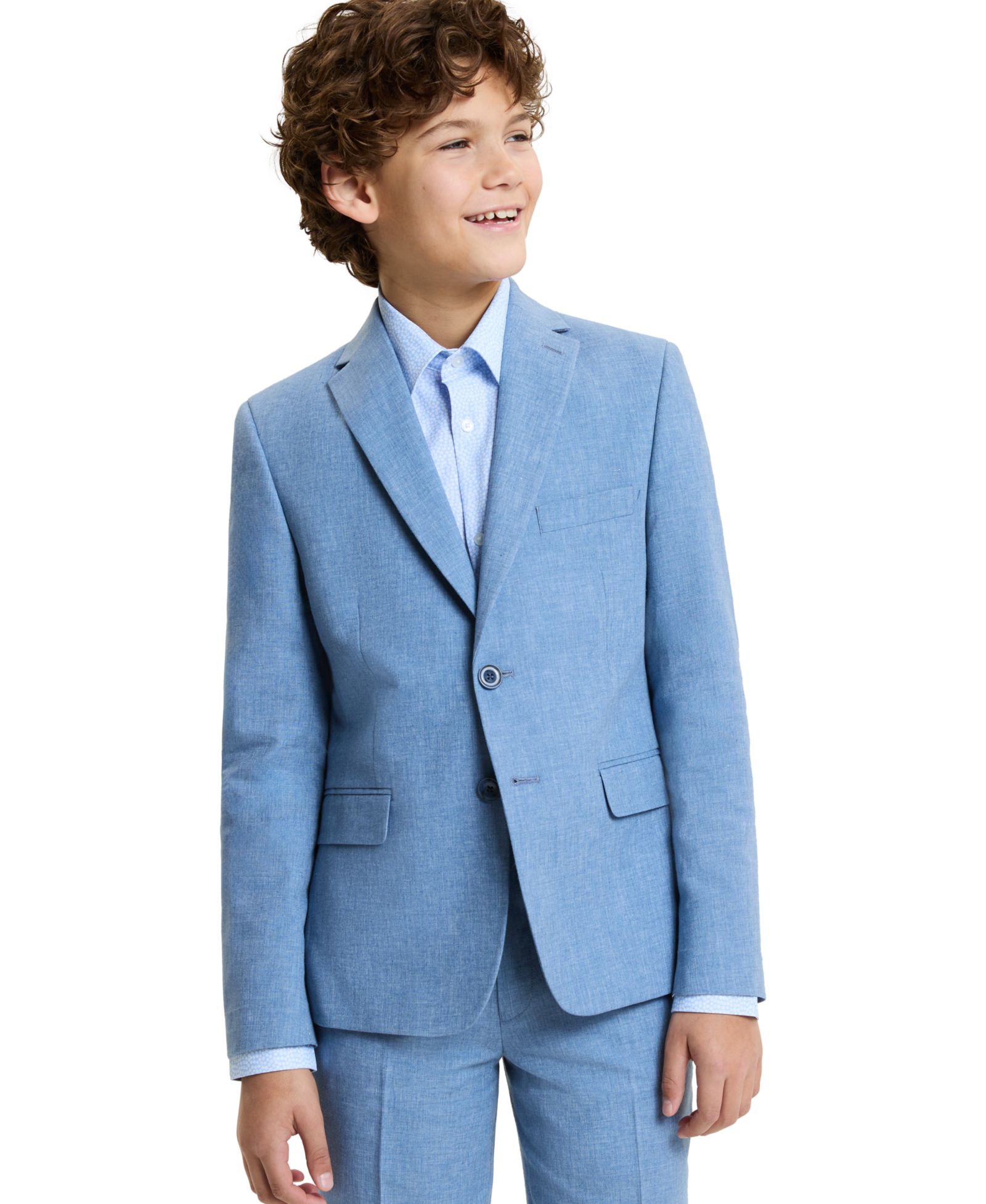 Michael Kors Boys' 8-20 Linen Notch Collar Jacket