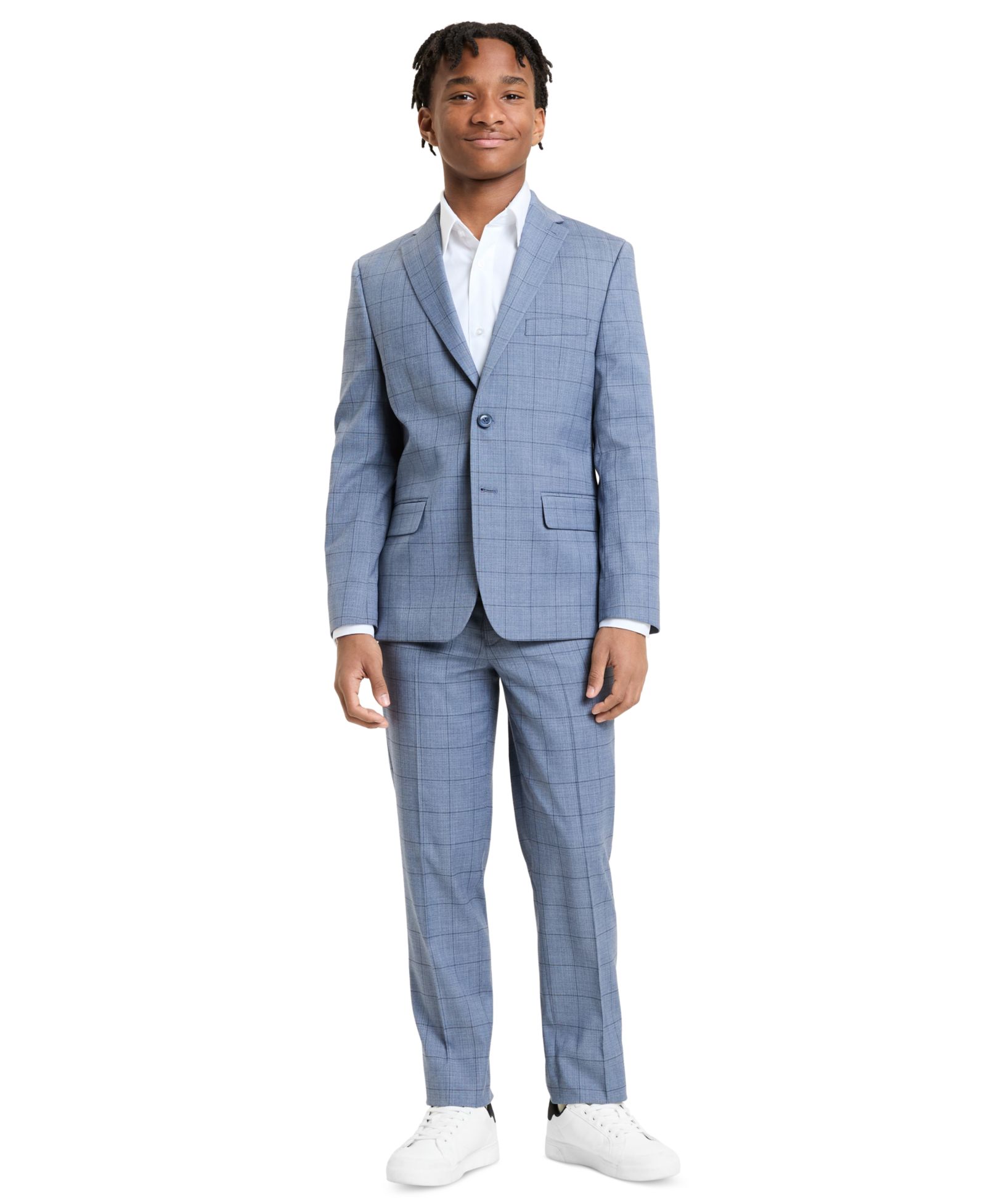 Michael Kors Boys' 8-20 Windowpane Suit, 2-Piece Set