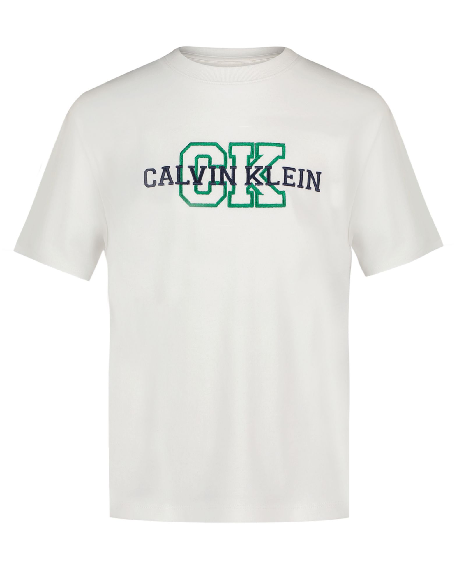 Calvin Klein Детская футболка с логотипом Varsity Crewneck