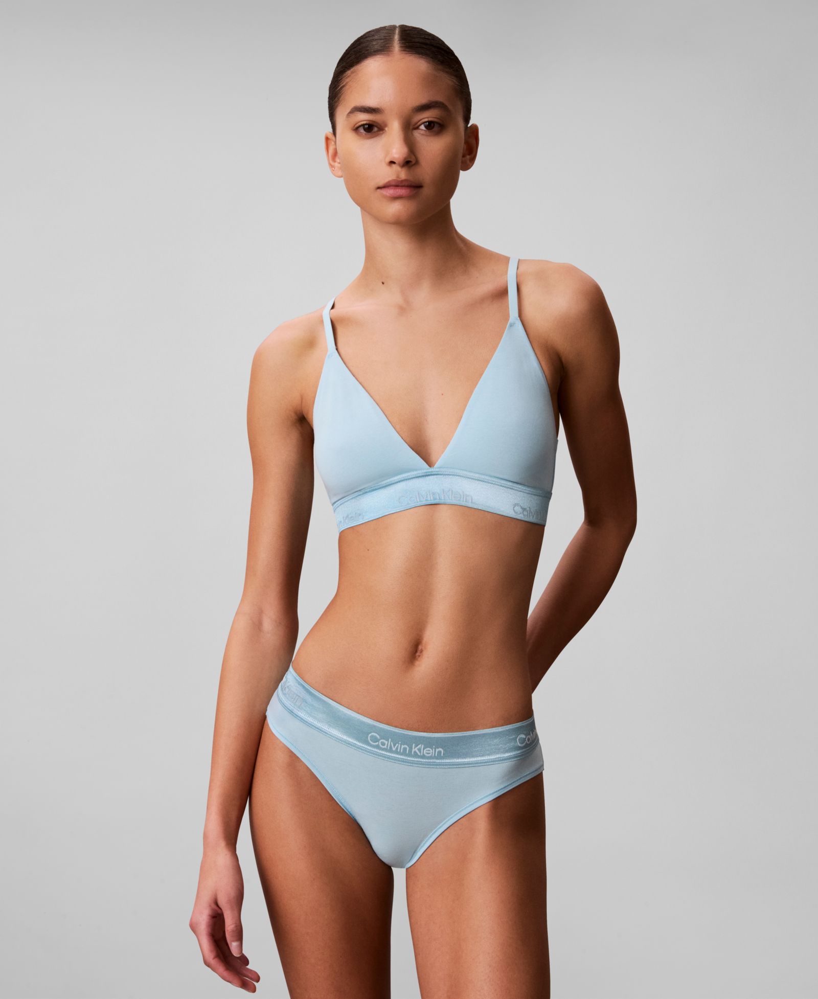 Calvin Klein Women's Icon Cotton Modal Lightly Lined Triangle Bralette QF8825