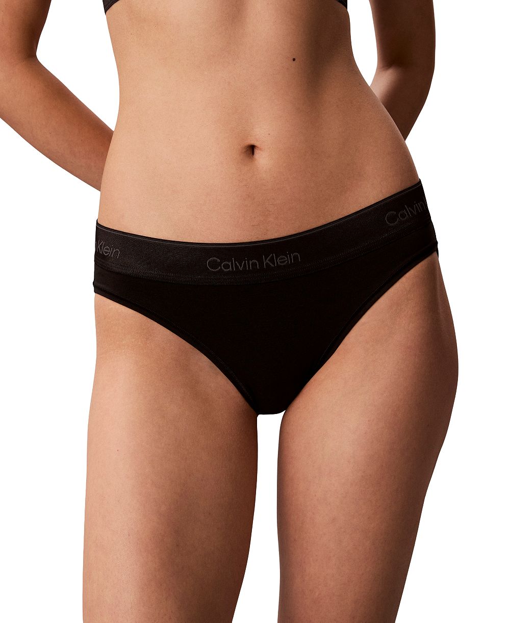 Calvin Klein Women's Icon Cotton Modal Metallic Logo Band Bikini Panty QF8827