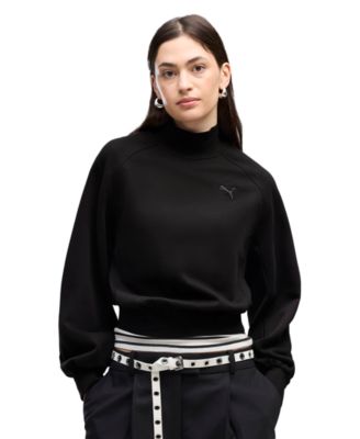 Puma Женский топ с длинным рукавом и воротником-стойкой Relaxed Mock-Neck