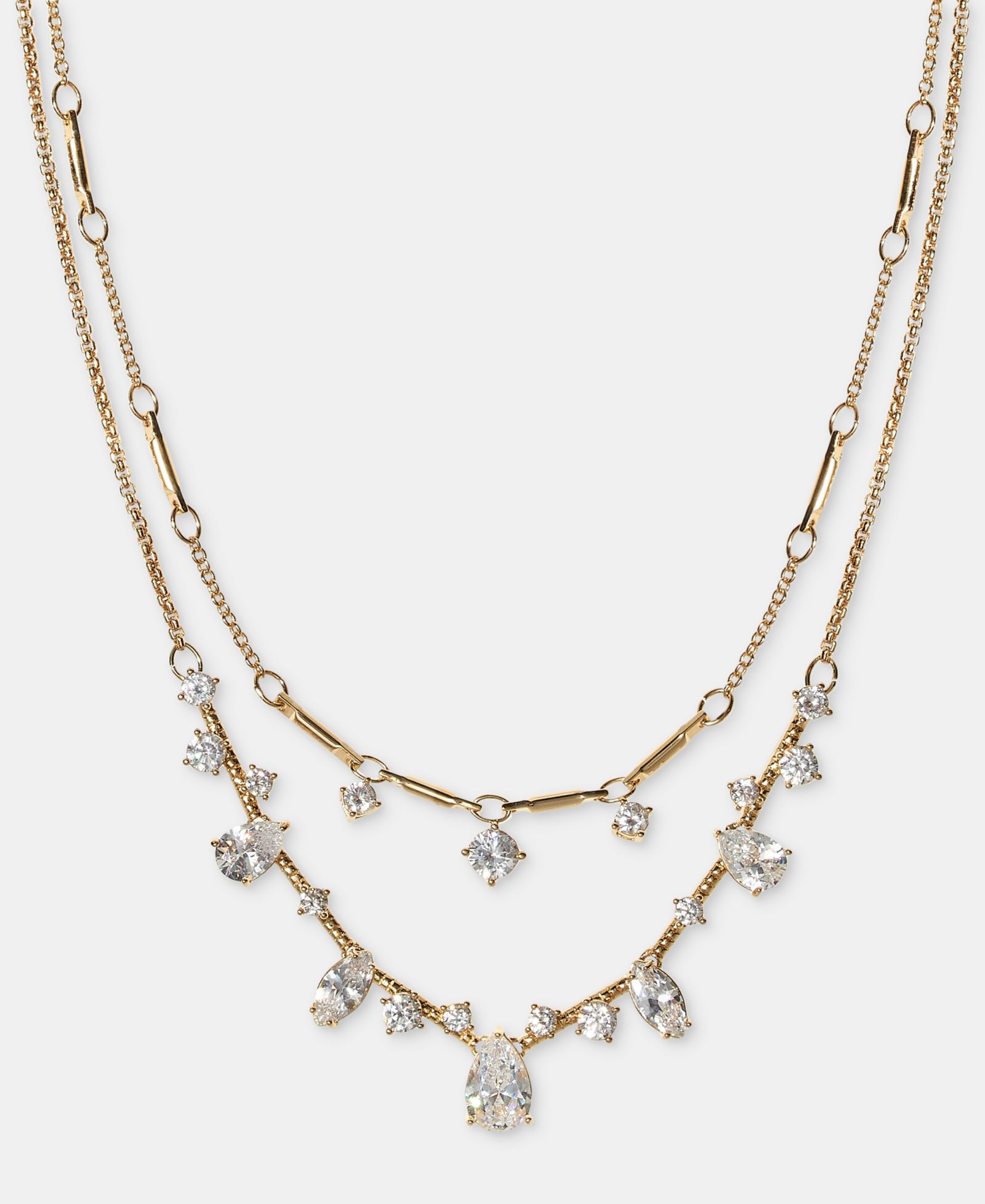 Многослойное ожерелье Anne Klein Cubic Zirconia Bar