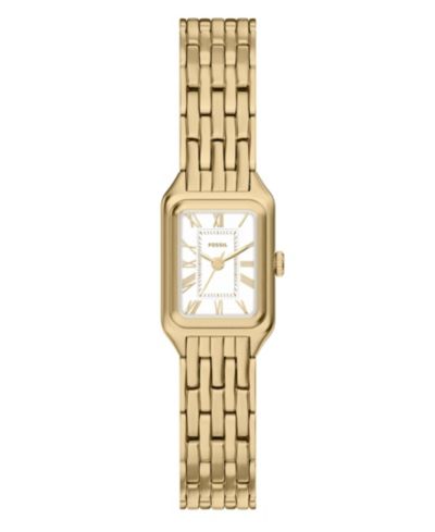 Fossil Women's Raquel Three-Hand Gold-Tone Stainless Steel Watch, 18mm