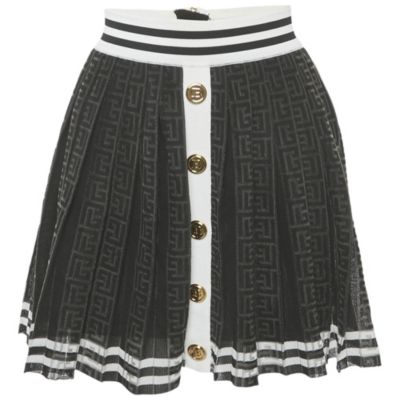 Pre-Owned Balmain Женская мини-юбка с плиссировкой и сеткой