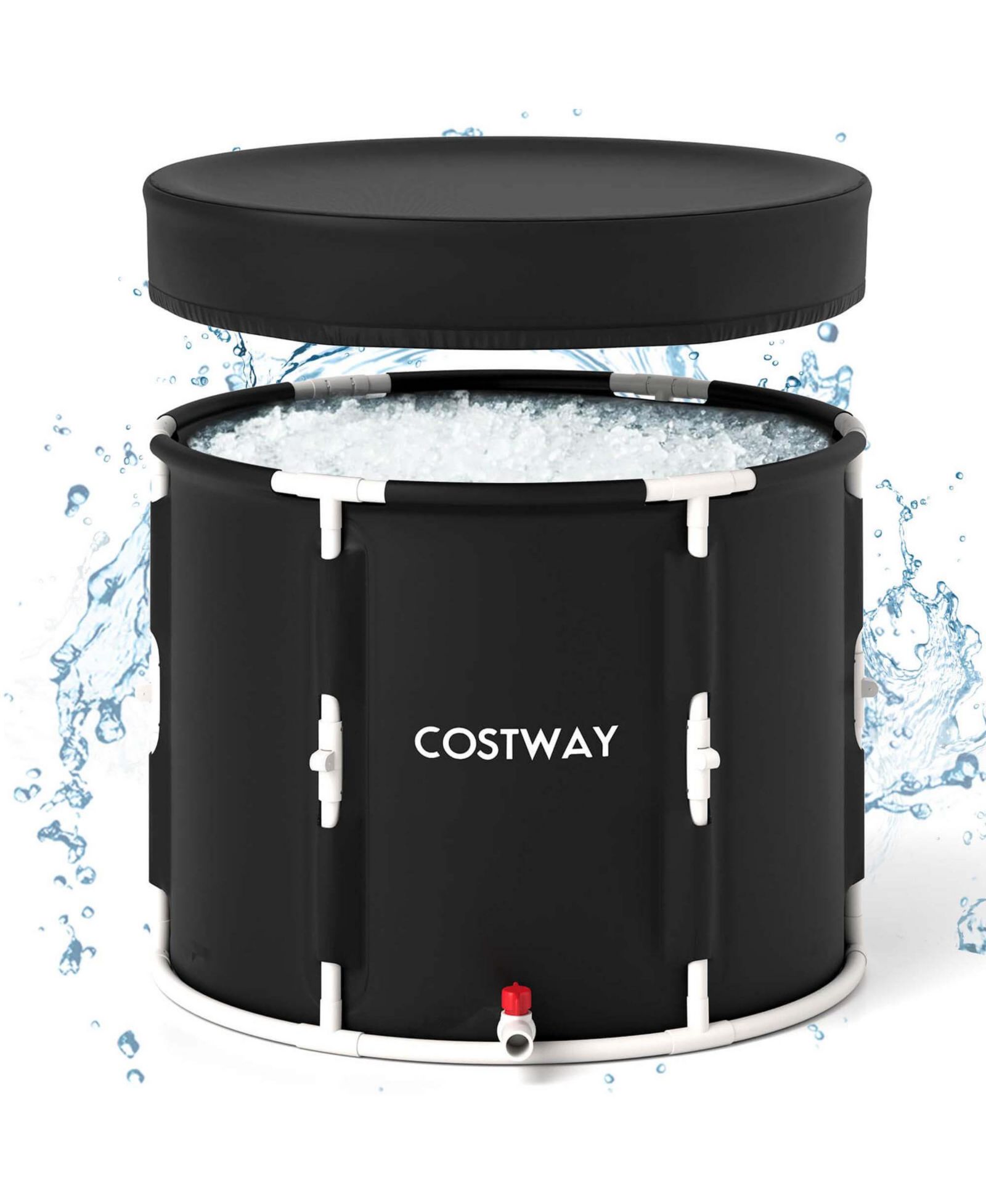 Costway Foldable Ice Bath Tub with Plunge Pool for Recovery Cold Water Therapy Training