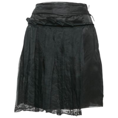 Б/у мини-юбка Dolce & Gabbana Women's Black Crepe Pleated