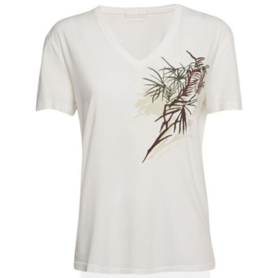 Pre-Owned Alexander Mcqueen Women's Embroidered Jersey V-Neck T-Shirt