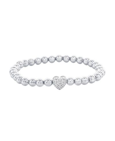 Simona Sterling , CZ Heart Beaded Bracelet