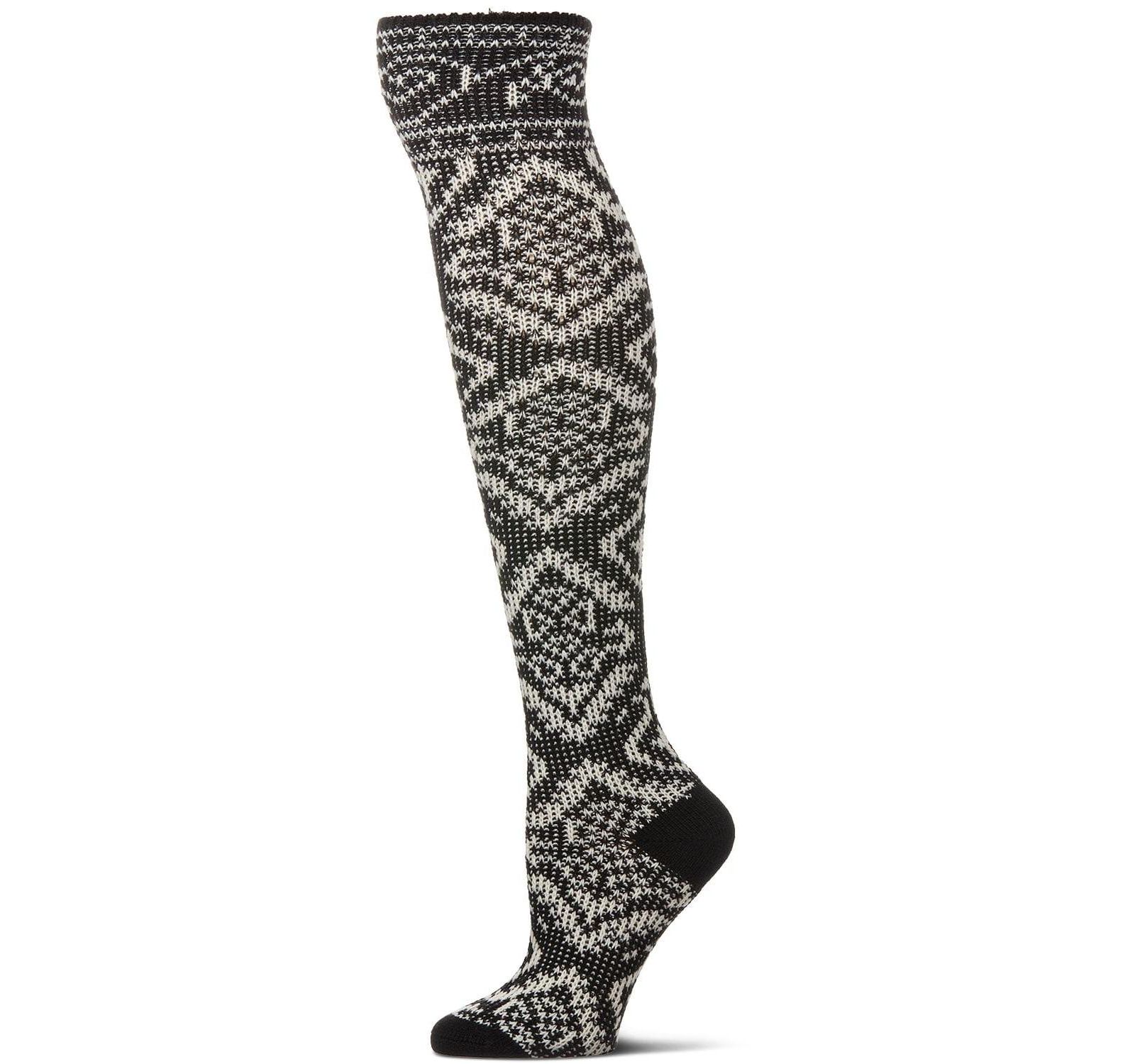 MeMoi Women's Damask Acrylic and Wool Blend Over the Knee Socks