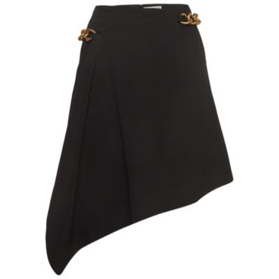 Pre-Owned Givenchy Женская асимметричная мини-юбка из габардина с цепью, б/у