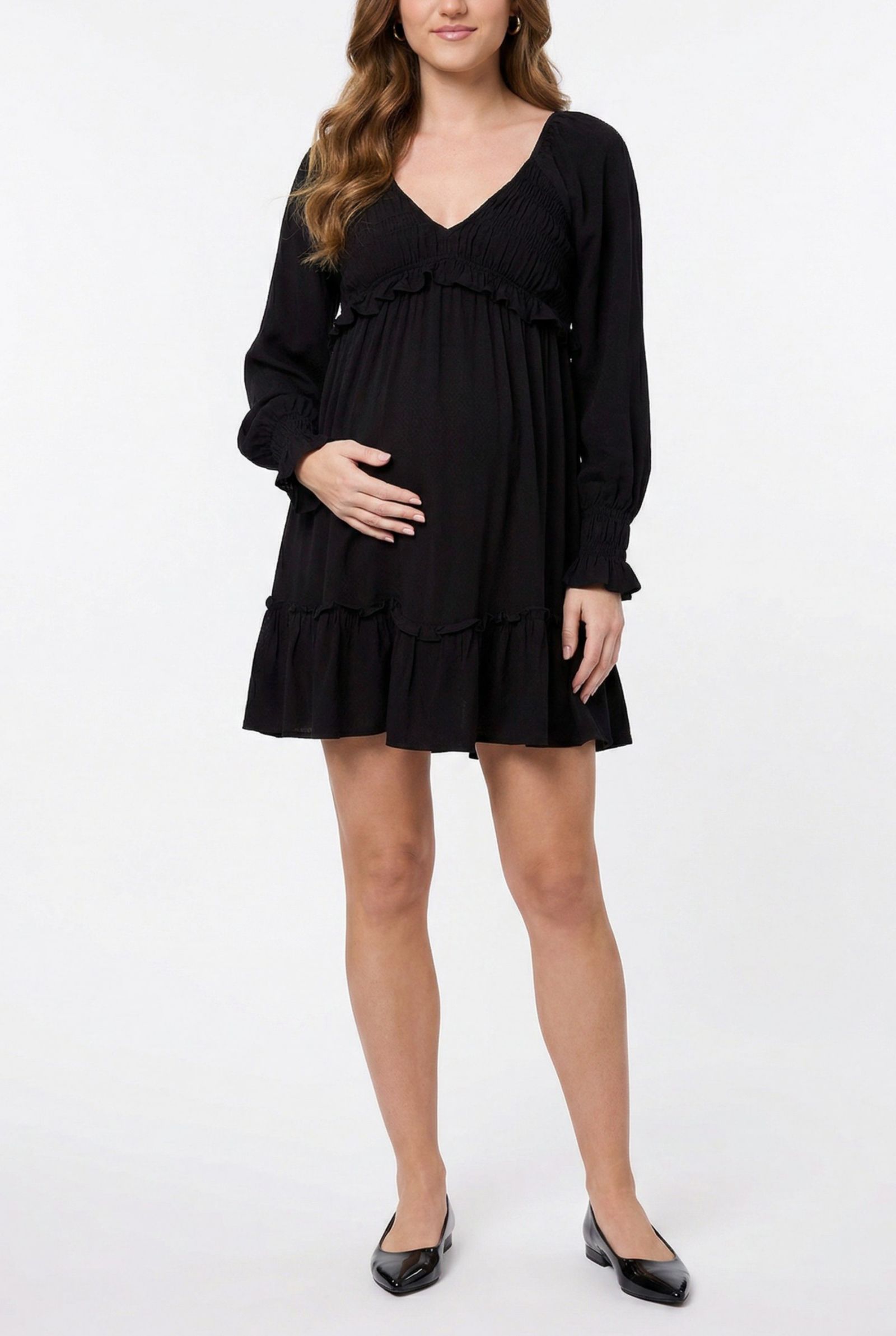 Motherhood Maternity Women's короткое платье с V-образным вырезом
