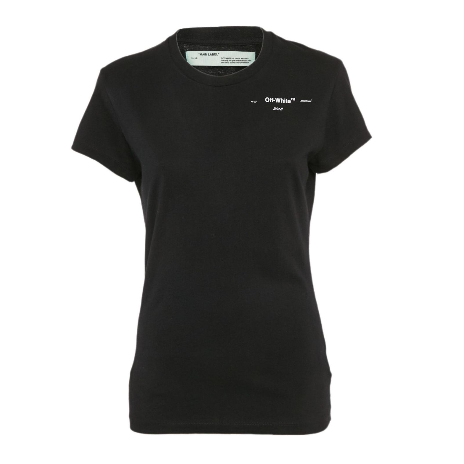 Pre-Owned Off-White Women's Pre-Owned Print Cotton Jersey Crew Neck T-Shirt
