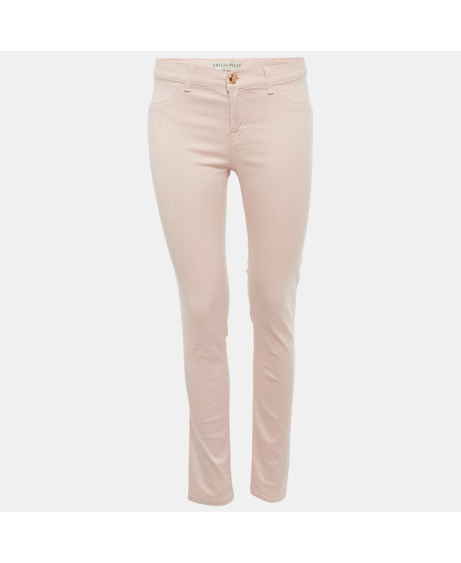 Pre-Owned Emilio Pucci Women's Pink Cotton Low Jeans