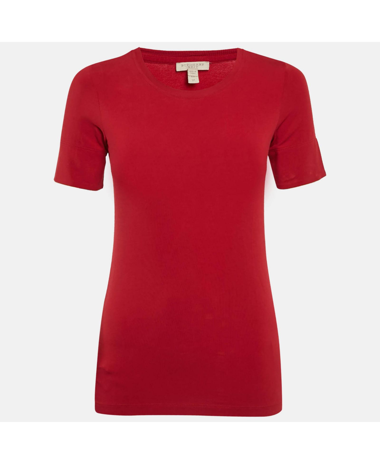 Pre-Owned Burberry Women's Brit Jersey Crewneck T-Shirt