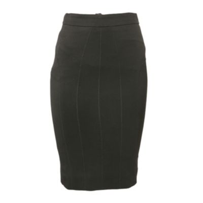 Pre-Owned Dolce & Gabbana Женская Black Textured Stretch Crepe Knee-Length Skirt