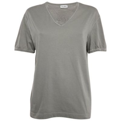 Pre-Owned Dolce & Gabbana Женский топ с коротким рукавом из шелка, черный и бежевый, принт Dice