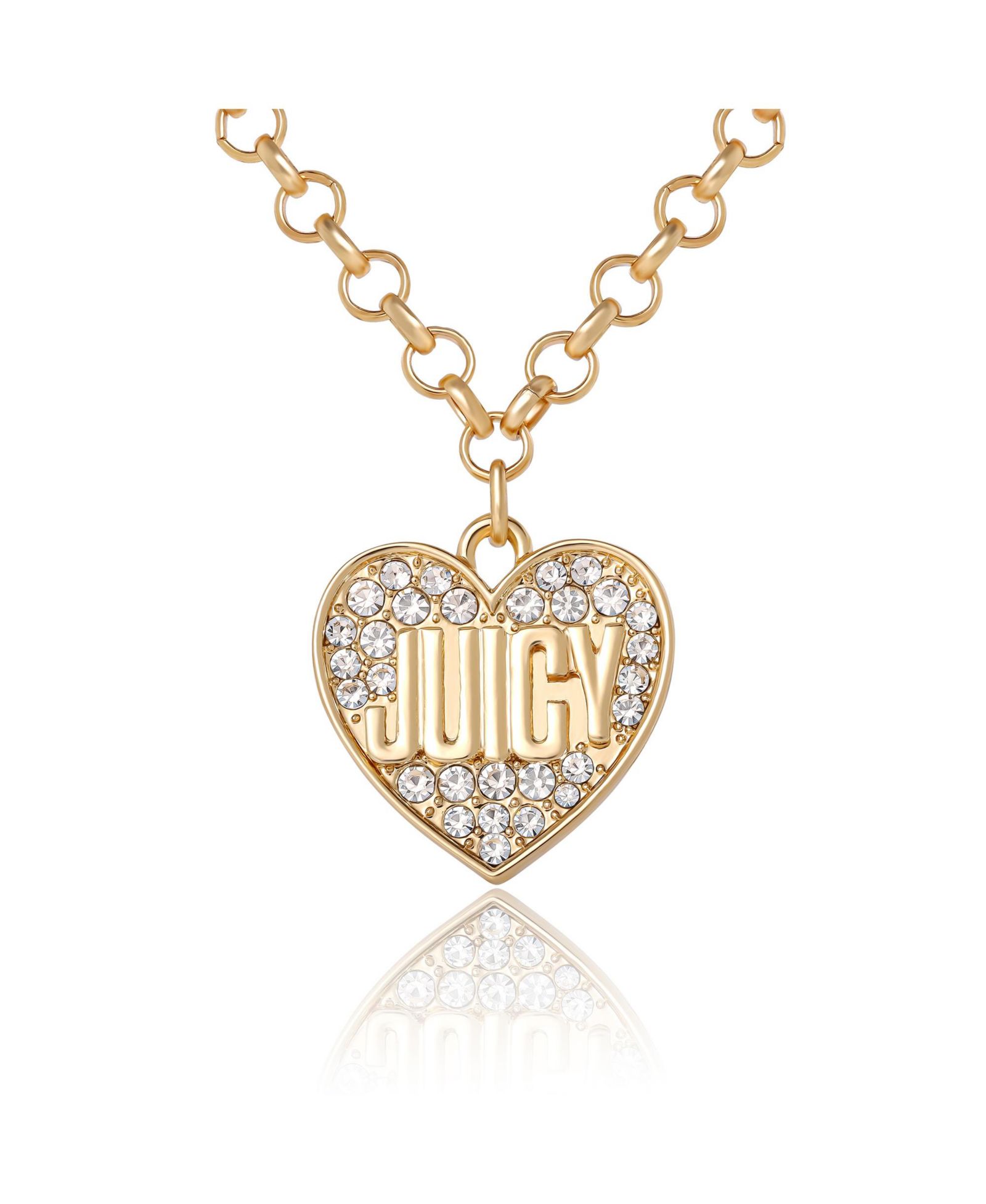 Ожерелье Juicy Couture Logo in Heart Pave