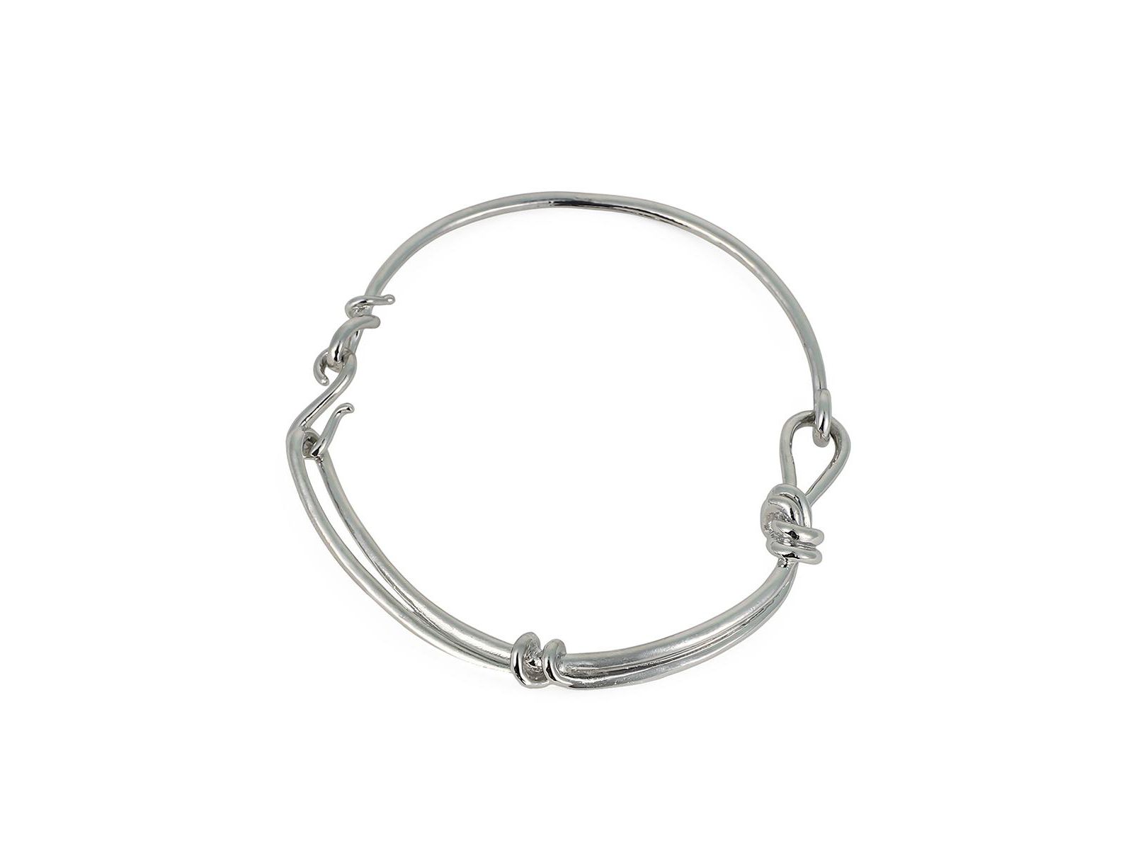 Ожерелье-чокер SOHI Silver Knotted Bar