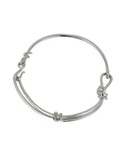Женское ожерелье SOHI The Knotted-Bar Collar - Chrome