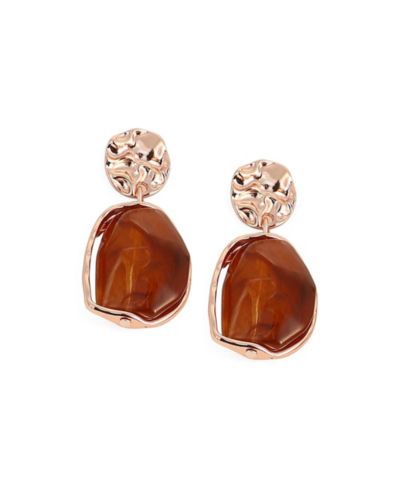 Women's The Hammered-Amber Drop Earrings -