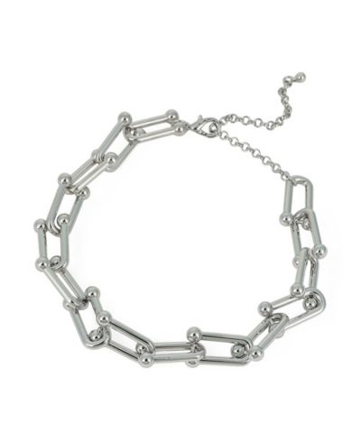 SOHI Women's The Chunky Clip-Link Chain Necklace - Chrome
