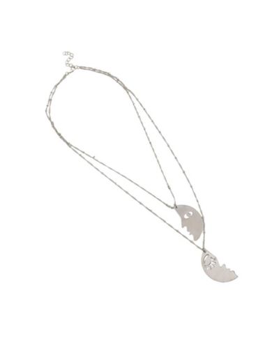 SOHI Silver Lovers Multi-Layer Necklace