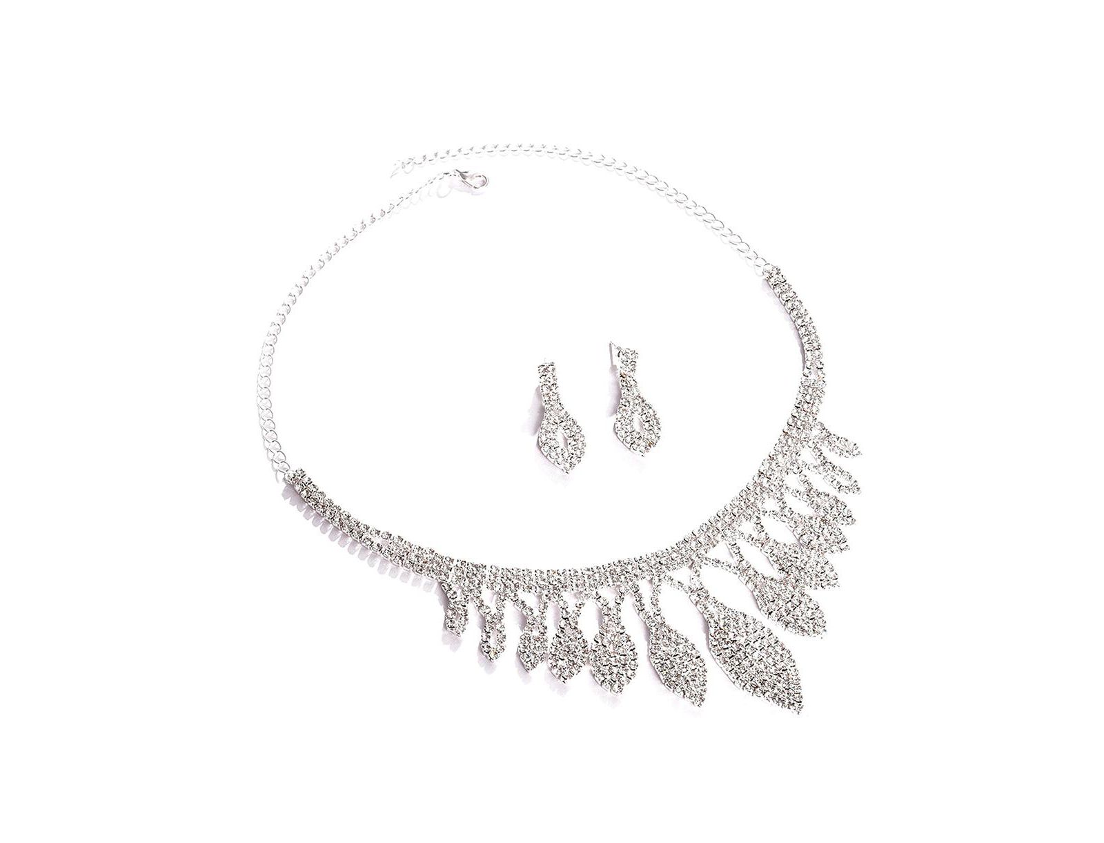 Женское колье и серьги SOHI Bling Teardrop