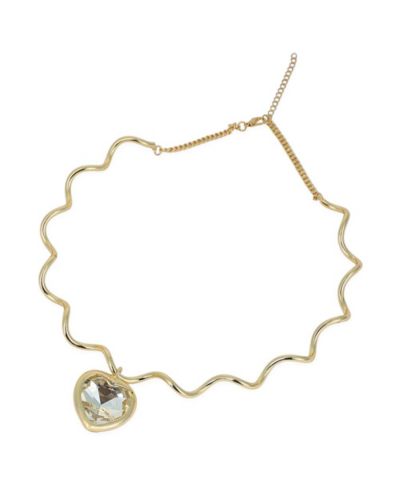 SOHI Gold Coil-Coeur Collar Necklace