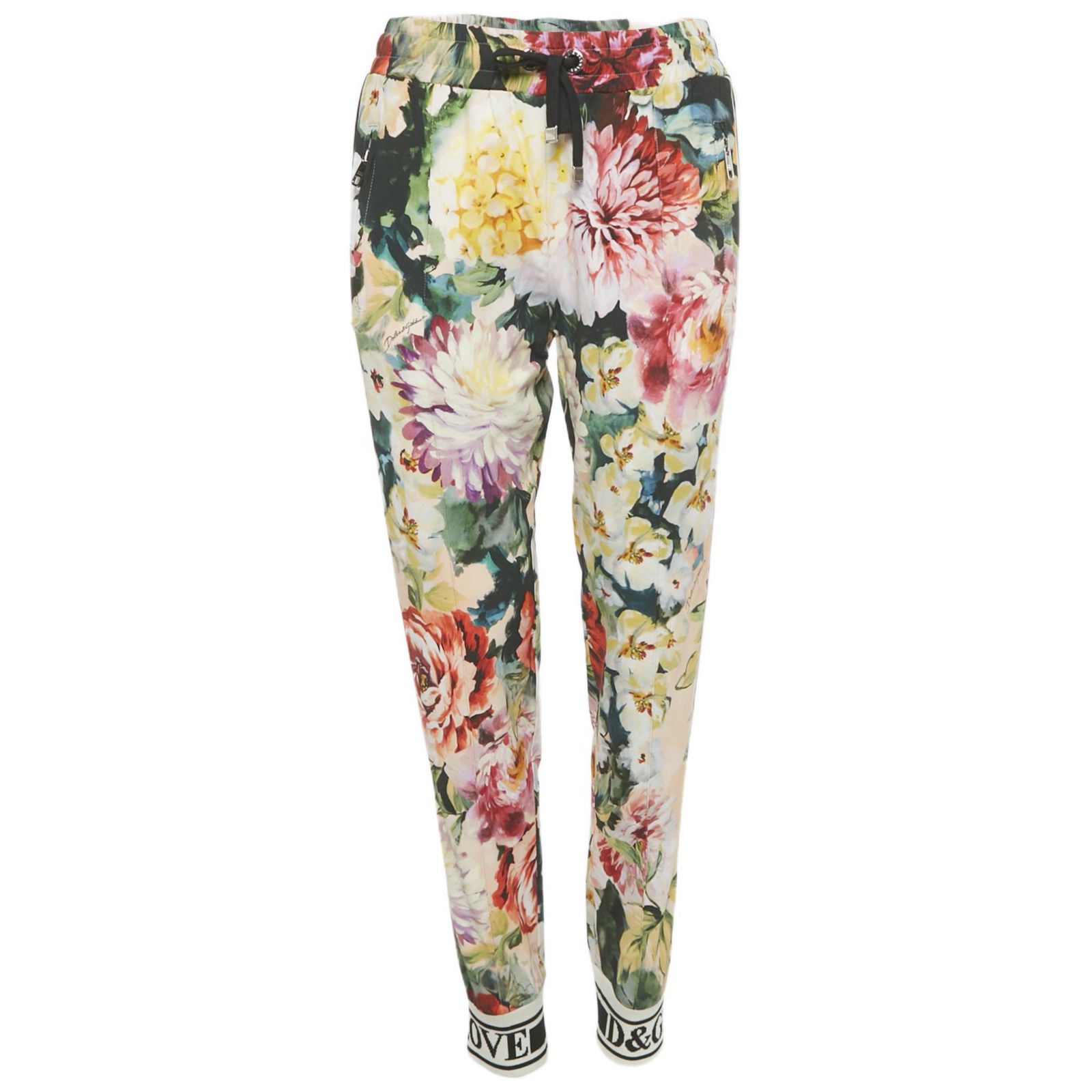 Pre-Owned Dolce & Gabbana Women's Pre-Owned Dolce and Gabbana Multicolor Floral Print Crepe La Modaandeacute Bellezza Pants