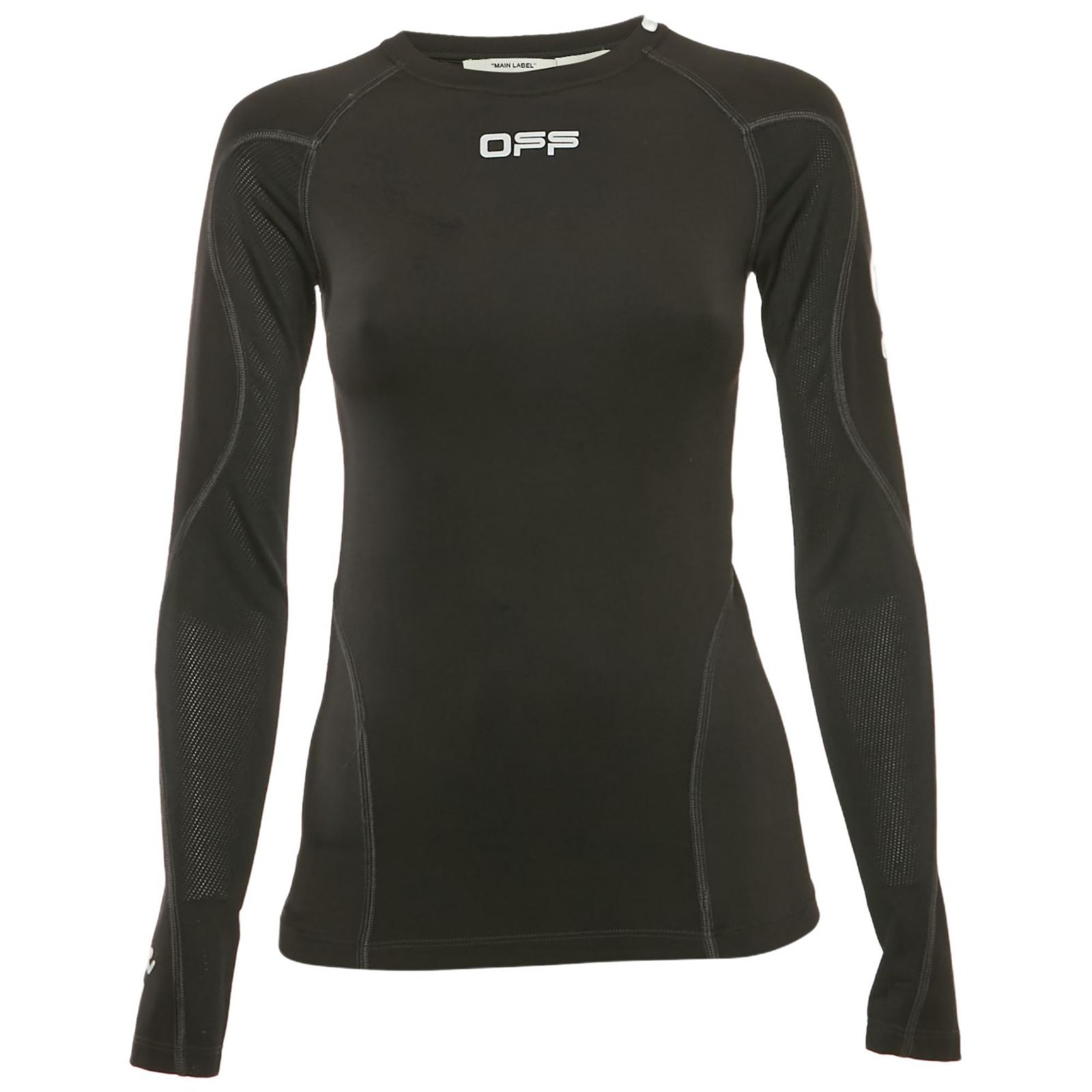 Pre-Owned Off-White Women's Black Jersey Long Sleeve T-Shirt