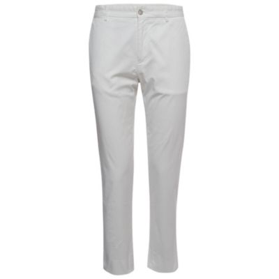 Pre-Owned Dolce & Gabbana Women's White Cotton Straight Fit Trousers