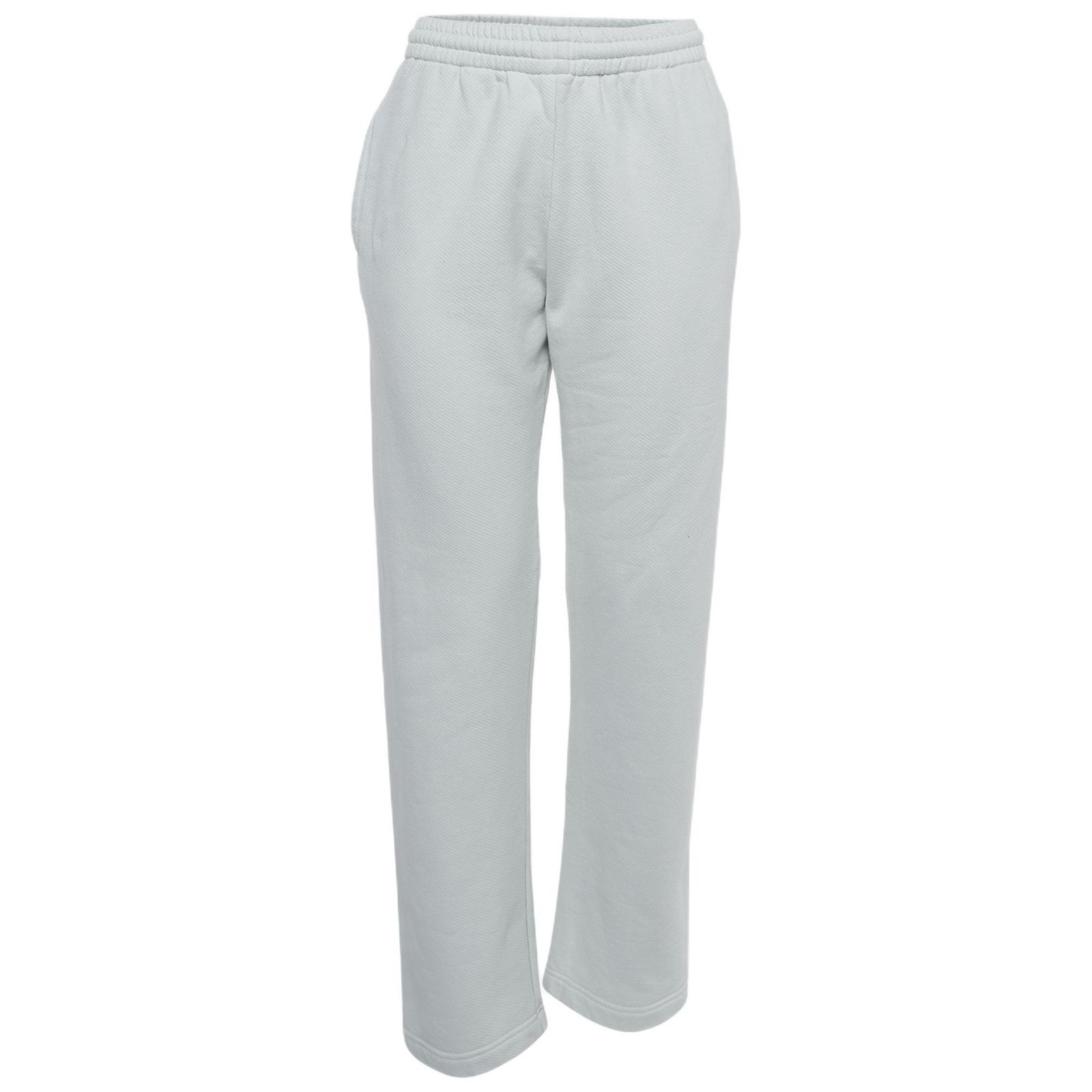 Pre-Owned Off-White Women's White Print Cotton Drawstring Straight Leg Pants