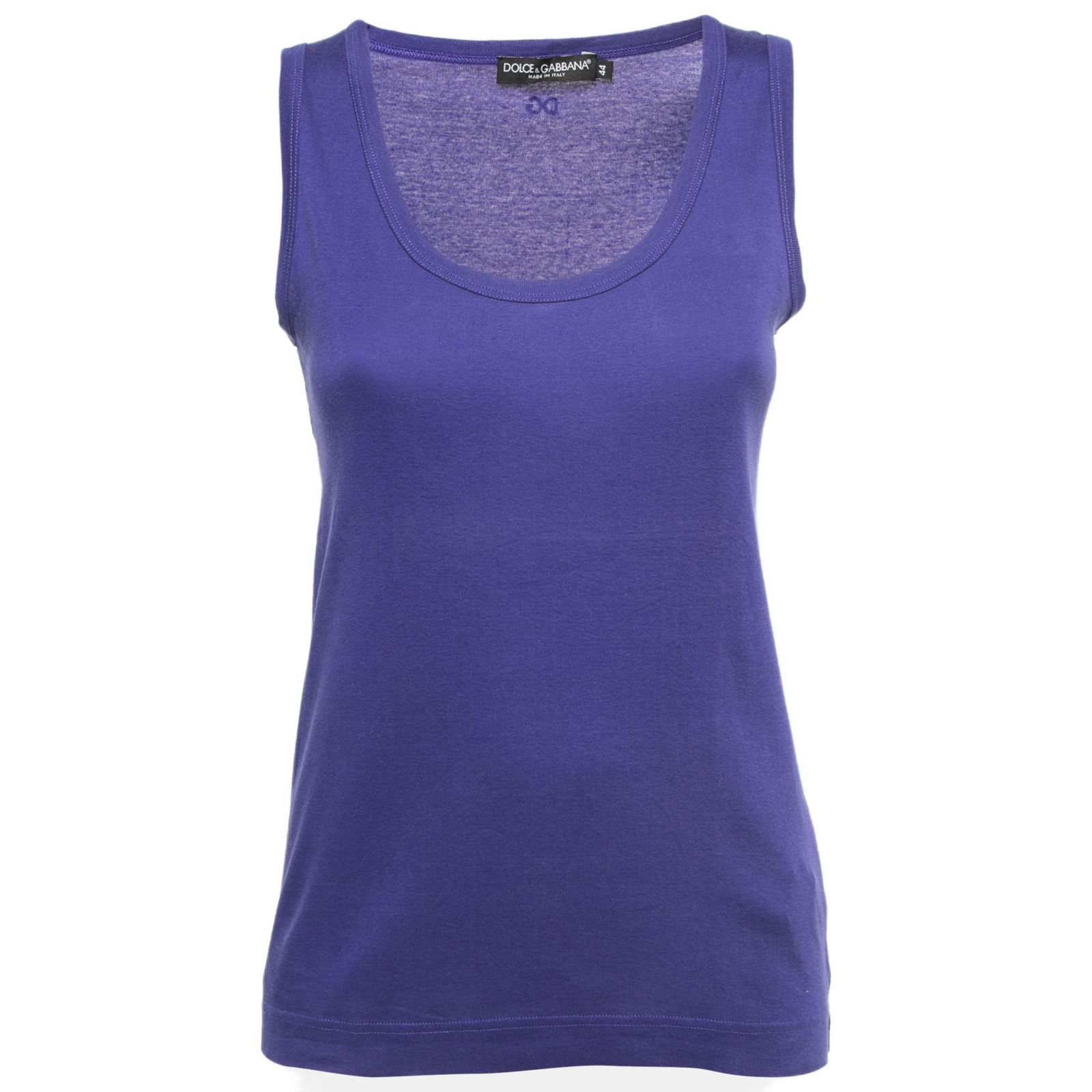 Pre-Owned Dolce & Gabbana Women's Pre-Owned Dolce and Gabbana Purple Cotton Tank Top