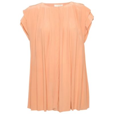 Pre-Owned Chloe Women's Pre-Owned Chloandeacute Pink Silk Pleated Top