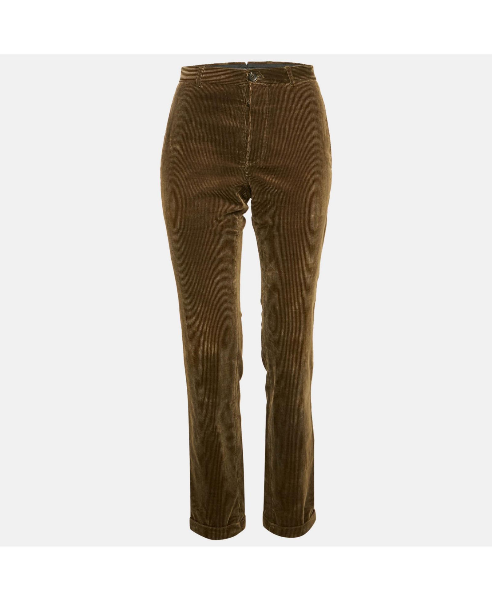 Pre-Owned Burberry Women's Prorsum Khaki Green Corduroy Pants