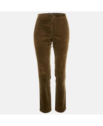 Pre-Owned Burberry Women's Prorsum Khaki Green Corduroy Pants