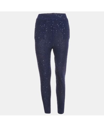 Pre-Owned Stella Mccartney Women's Sequin Cotton Knit Jogger Pants
