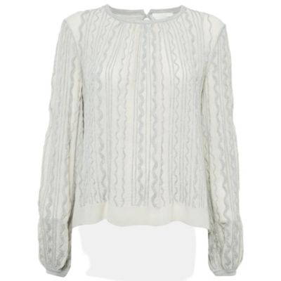 Pre-Owned Chloe Женский топ из шелка и джерси с вышивкой