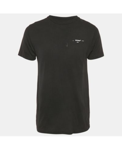 Pre-Owned Off-White Men's Black Cotton Knit T-Shirt