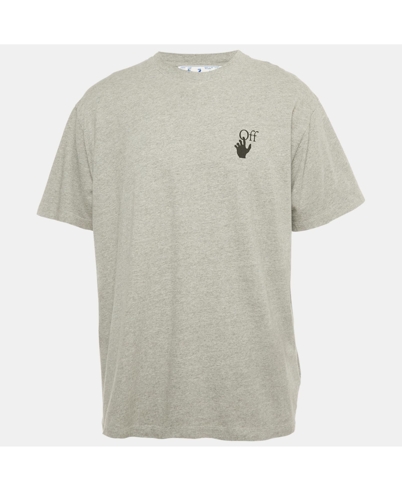 Pre-Owned Off-White Men's Grey Faded Arrow Print Jersey T-Shirt